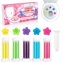 Gel de inodoro, 60 sellos de gel para inodoro, 5 tipos de aroma, kit de sellos de gel para limpiador de inodoro, ambientador