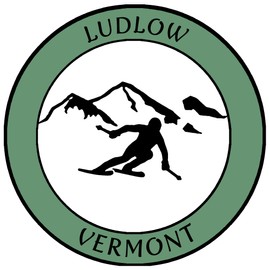 Athena Brands Ludlow, Vermont - Sports Skier - Car Truck Window Bumper Graphics Sticker Decal - Washed Green