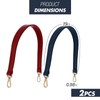 2 Pack Leather Replacement Straps, 19" x 1" Purse Shoulder