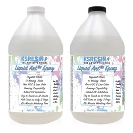 Liquid Art™ Clear Epoxy Resin Coating for Canvas & Wood Art - 1 Gallon Kit