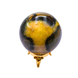 Septarian Crystal Ball with Stand - 2.5" Inches Large Crystal Sphere Meditation Balls for Witchcraft and Decorative Balls