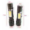 OEM Mini Linterna Bolsillo Cob Zoom Luz Led Recargable Con