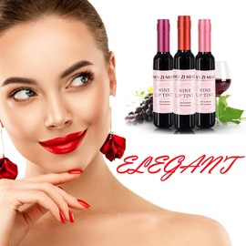 Tinte Labial Color Vino, Set De 6 Colores De Brillo Labial Color Vino, Labial Líquido Mate De Larga Duración