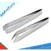 AAProTools 2 Pieces Fish Bone Tweezers, Stainless Steel Flat and