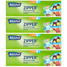 4 x 15 All Purpose Zipper Resealable Bag Small Snadwich Food Freezer Travel