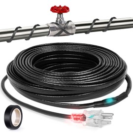 Cinta térmica, cable calefactor de descongelación de 9 pies, tubo (metal y plástico), cable calefactor de tubería de agua protegido contra congelación, temperatura autorregulable, 120 V, 8 W/ft