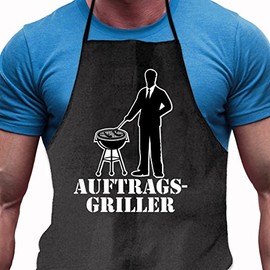 Shirtoo Barbecue Apron "Auftragsgriller" – Funny Gift for Men