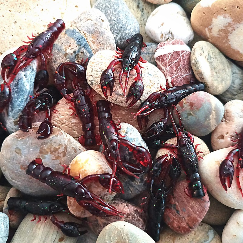 5cm Natural Lifelike Yabby, Soft Crayfish Fishing Lures with Realistic