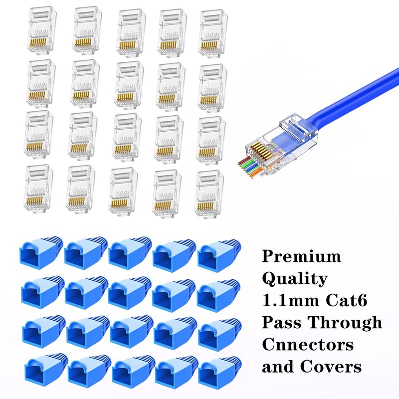 Gaobige RJ45 Crimp Tool Kit Pass Through, Cat5 Cat5e Cat6