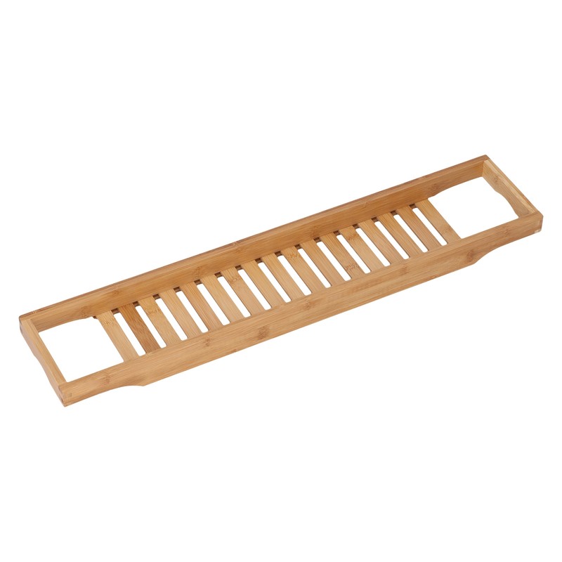 Bamboo Bathtub Tray Simple Durable Bathtub Rack Book Wine Holder