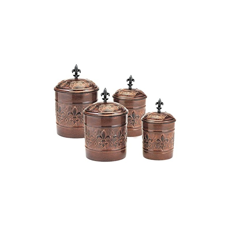 4 Piece Versailles Canister Set with Fresh Seal® Covers