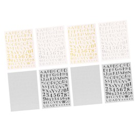 BIUDECO Diy Sticker Kits for Nail Art 8pcs Letter Nail Stickers Manicure Tools