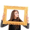Golden Colour Antique Style Square 'Selfie' Posing Frame