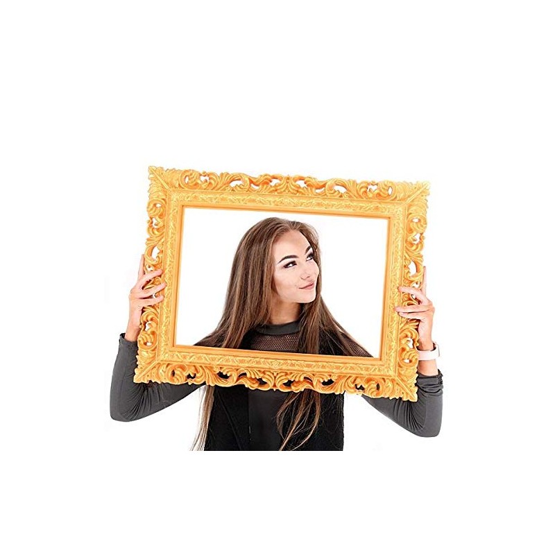 Golden Colour Antique Style Square 'Selfie' Posing Frame