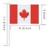 Mini Canada Flags 5.5" x 8.25" Pack of 10 Plastic