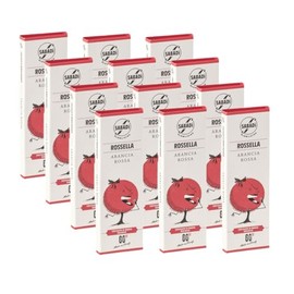 Sabadi Rosella Case-Pack | Organic Traditional Modica Chocolate | Chocolate with Sicilian Red Orange | 60% Cacao | 12 x 50g