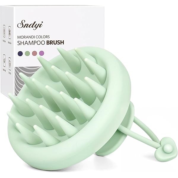 Sndyi Silicone Scalp Massager Shampoo Brush, Hair Scrubber with Soft