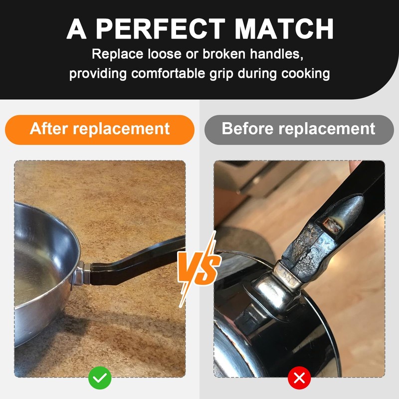 GEAIN P08-031 Saucepan Handle Short Replacement & P08-033 Fry Saucepan