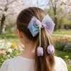 Tulip Flower Hair Bows, Gradient Butterfly Clips, Summer Hair Accessories