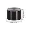sourcing map 5pcs Potentiometer Knob Knurled Shaft Black Aluminum Smooth