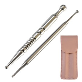 Natural Brilliant Trap Point Press, Ear Points, Facial Point Pushing Rod, Lymphatic Massage, Massage Stick, For Beautiful, Skin, Small Faces, Ears, Set of 2