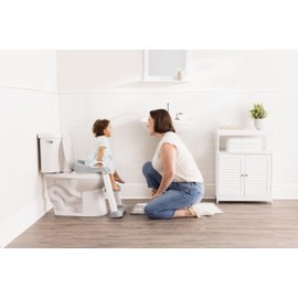 Potty Seat Trainer with Step Ladder, Soft, Cushioned Seat, Adjustable, Collapsible for Storage