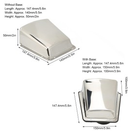 Boat Bilge Vents, Boat Deck Plate Vent Cover, Boat Cowl Vent Marine Vent, Marine Vent Cover 304 Stainless Steel with Nylon Base for Boats Yachts Accessory