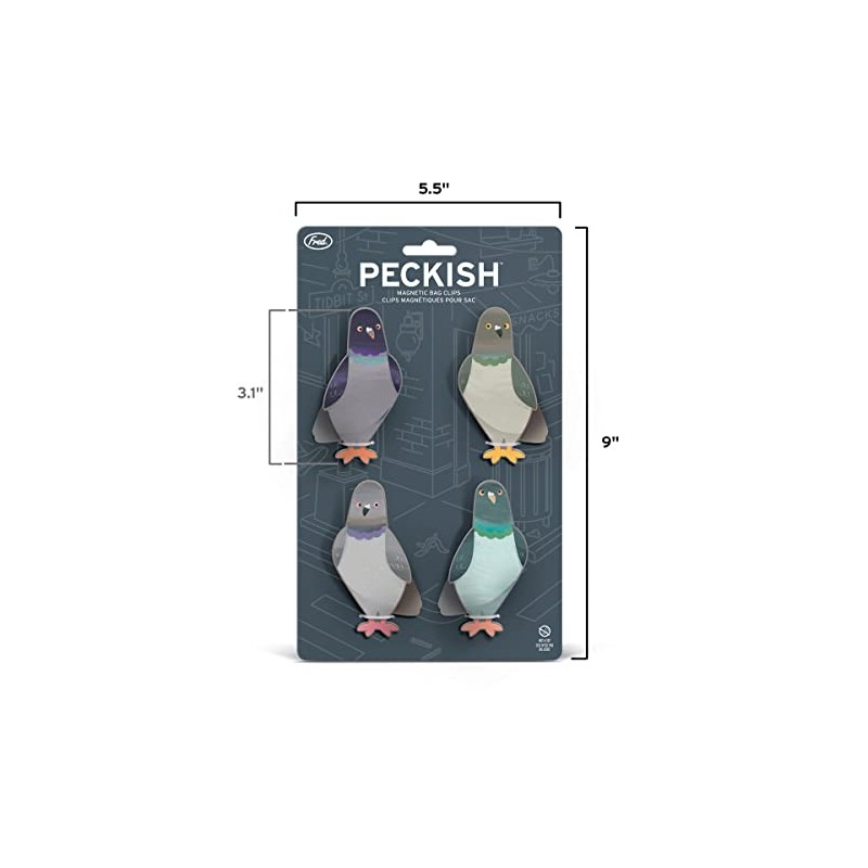 Genuine Fred PECKISH - Pinzas magnéticas para bolsas