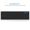 Arteck HB192 Universal Bluetooth Keyboard Multi-Device Stainless Steel Full Size