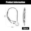 8pcs 925 Sterling Silver Earring Hooks Leverback French Ear Hook