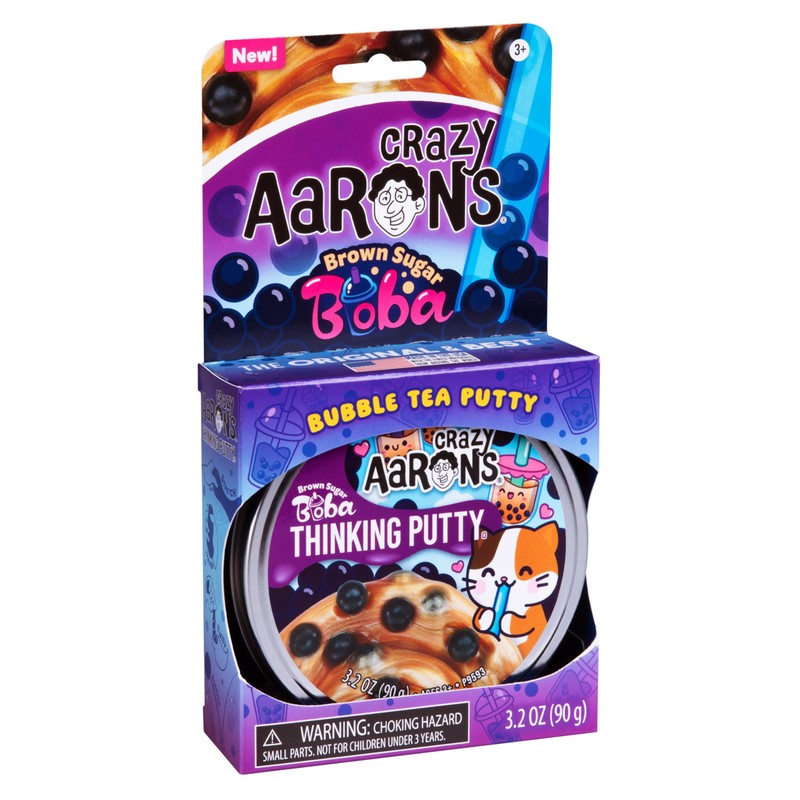 Crazy Aaron’s 4” Brown Sugar Boba Thinking Putty 90 Grams.