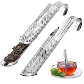 Tea Strainer Stainless Steel, Tea Strainer, Cup Food Grade Tea Infuser for Loose Tea, Tea Strainer Cup, Fine Mesh Tea Strainer for Loose Tea, Rose, Coffee, Spices (Pack of 2)
