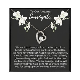 To Our Surrogate Necklace, Surrogacy Gifts for Women, Surrogate Pregnancy Thank You, Surrogate Mom Mother’s Day Necklaces for Surrogate Birthday, Transfer Day Gift, Surrogacy Appreciation