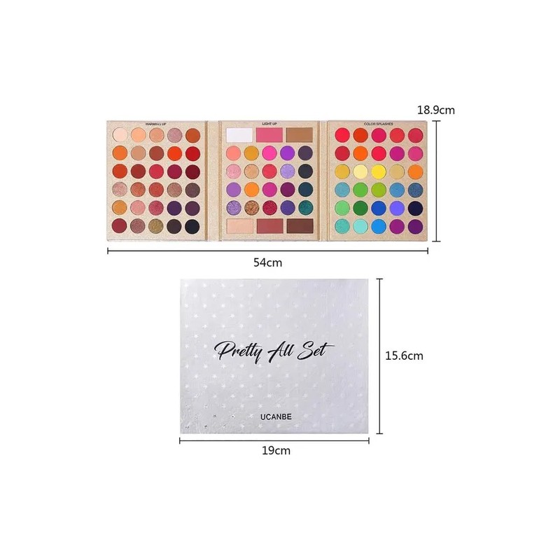 Paleta De Sombras Ojos Brillante Profesional Kit 86 Colores