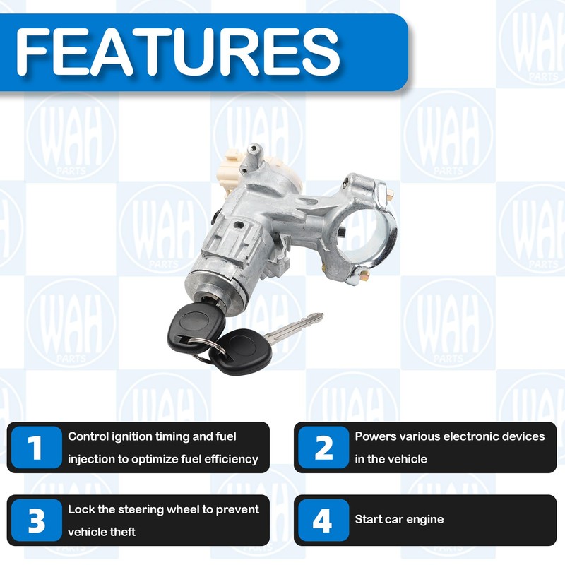 Wahparts Ignition Lock Cylinder Switch with 2 Keys Compatible with