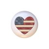 Country Heart USA Flag - Patriotic - DECORATIVE Glossy CERAMIC