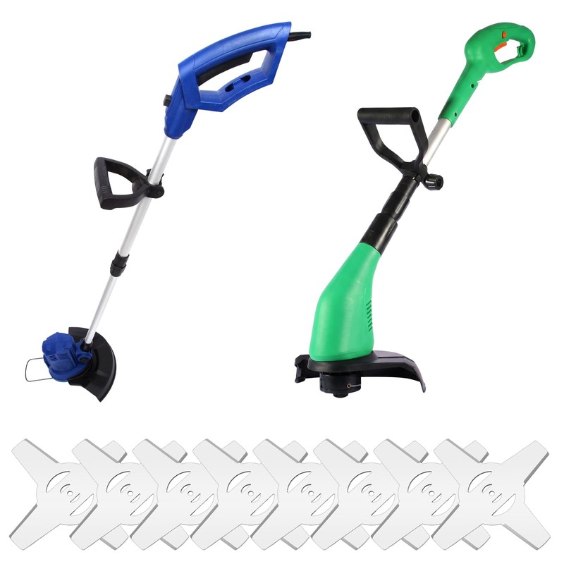 Lounsweer 10 Pcs 6 Inch Metal Grass Trimmer Blade Heads