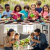 Cinrobiye 12 Set Paintable Garden Planter Set, Small Flower Pots
