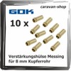 10 x Reinforcement Sleeve Brass for Gas Copper Pipe 8mm
