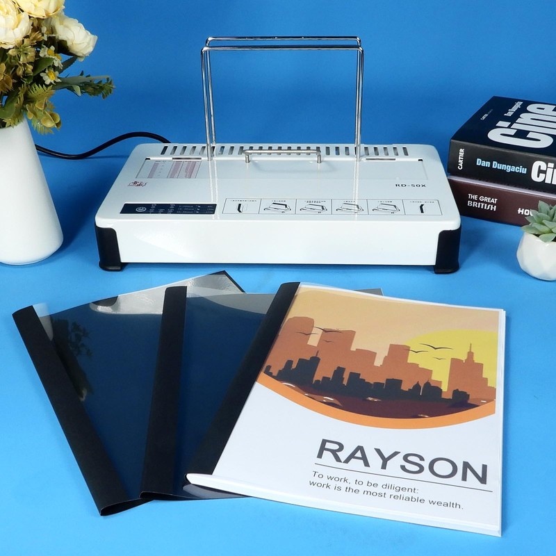 RAYSON TBC2346-100BK-US Thermal Binding Covers, Letter Size Black Binding Cover,