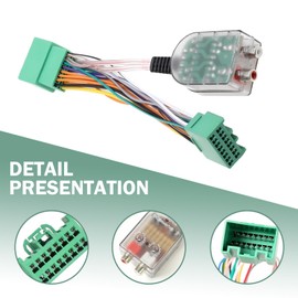 MLY 1 PC Add A Subwoofer Amplifier Harness Adapter, Plug and Play High/Low Level Audio RCA Converter, Compatible with GM Chevy Camaro Colorado Silverado GMC Canyon Sierra 1500 2500/3500HD (Green)