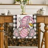 Vspek Easter Gnome Table Runner, Easter Table Decoration, Linen Material,