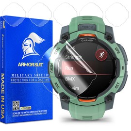 ArmorSuit 6 Pack for Garmin Instinct 3 45mm (AMOLED/Solar) Screen Protector MilitaryShield HD Clear Film - Made in USA