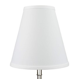 5" Top Diameter x 10" Bottom Diameter x 10" Slant Height Fabric Round Lampshade Spider Attachment (Linen White)