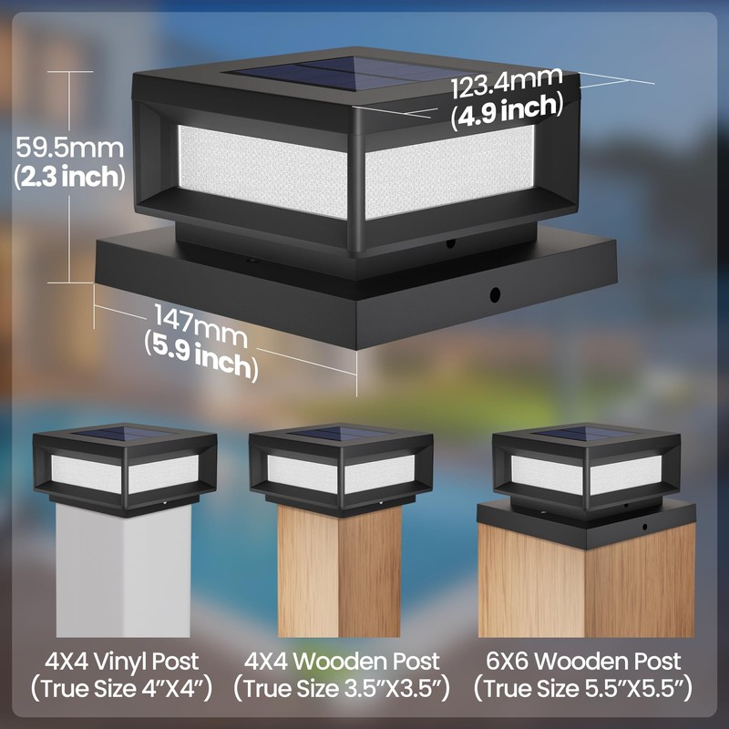 Mlambert 16 Pack Solar Post Cap Lights Outdoor, Waterproof Deck