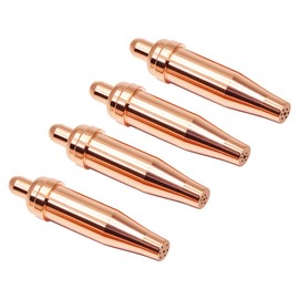 JZWELD 4 Pieces 1-101 Series Acetylene Cutting Torch Tips, Sizes 0-3#, Fit for Victor Type Cutting Torch, 1-101 Cutting Nozzle, Acetylene Cutting Tip