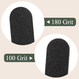Pack of 12 Nail Files, Professional 100/180 Sanding Board Nail Files, Black Double-Sided Nail File, Stable and Suitable for All Nails, Ideal for Home and Salon Use