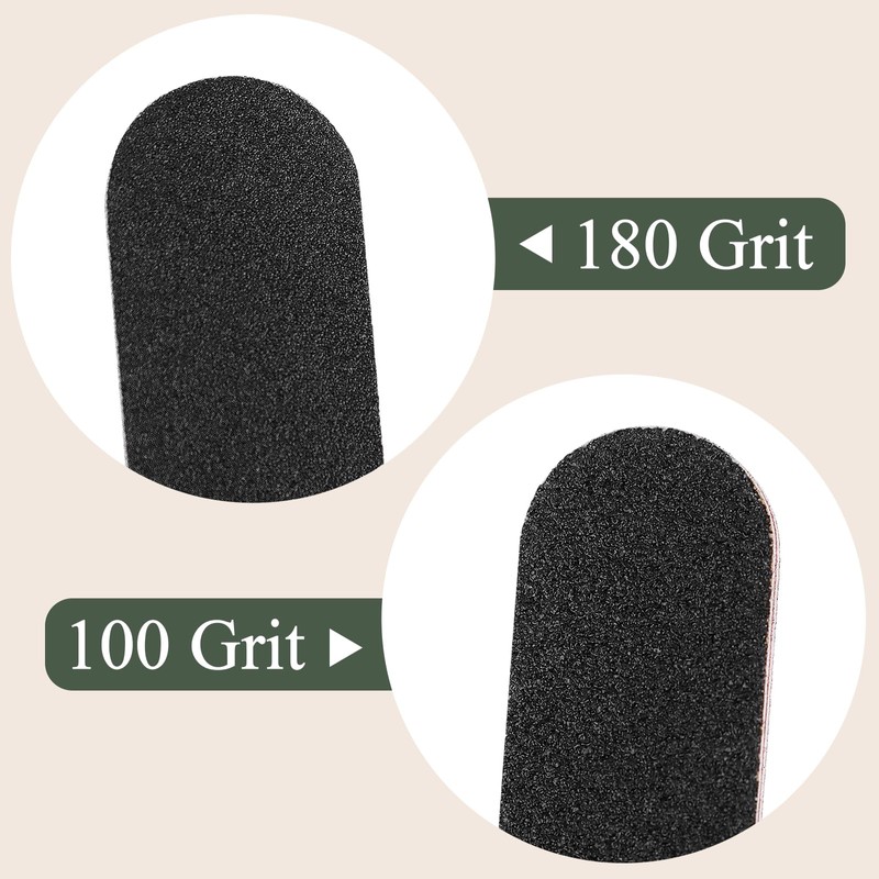 Pack of 12 Nail Files, Professional 100/180 Sanding Board Nail