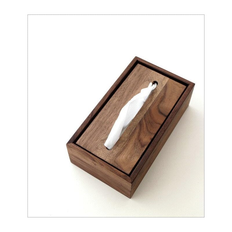 Tissue Case Wood Walnut Wood Grain Solid Natural Wood Tissue