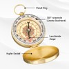 polar-effekt Metal Gold Compass with Engraving - Marching Compass Portable